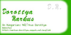 dorottya markus business card